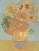 Vincent Van Gogh Still life:vase with Twelve Sunflowers (nn04) oil painting on canvas